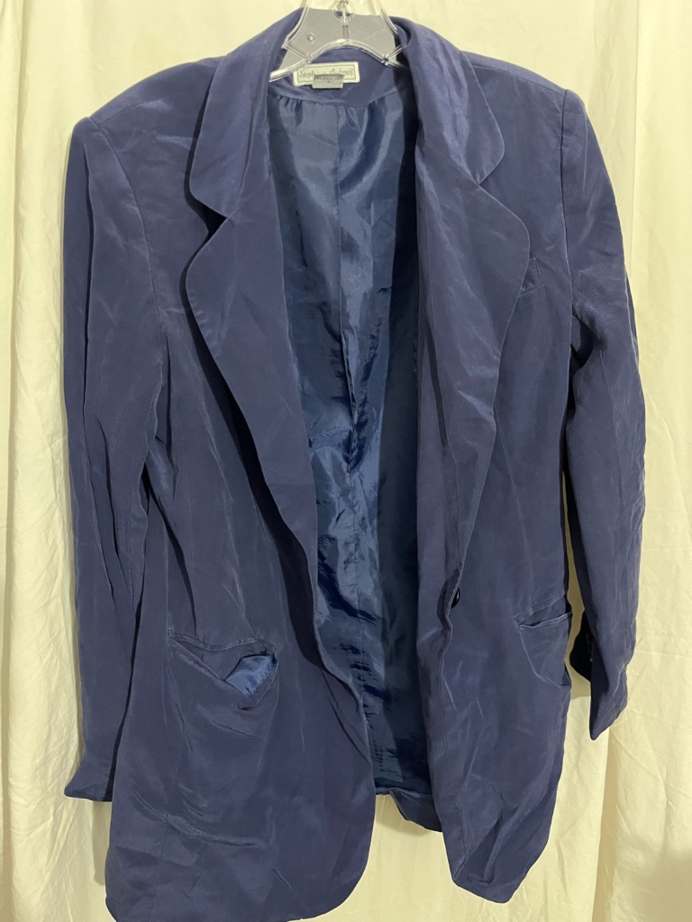 Women's Tailored Navy Blue Blazer Jacket